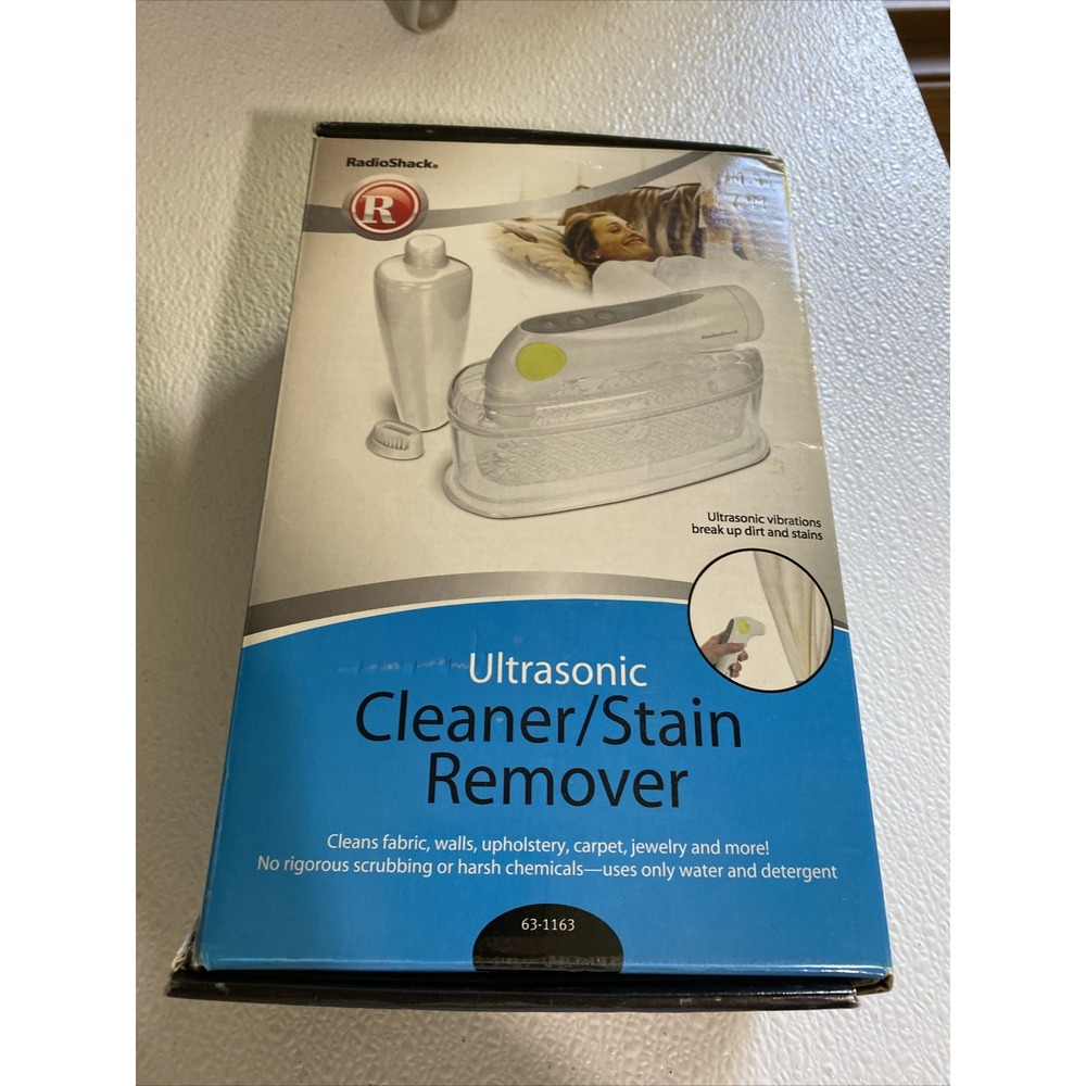 RadioShack Ultrasonic Cleaner Stain Remover Unisex OS White Excellent 63-1163